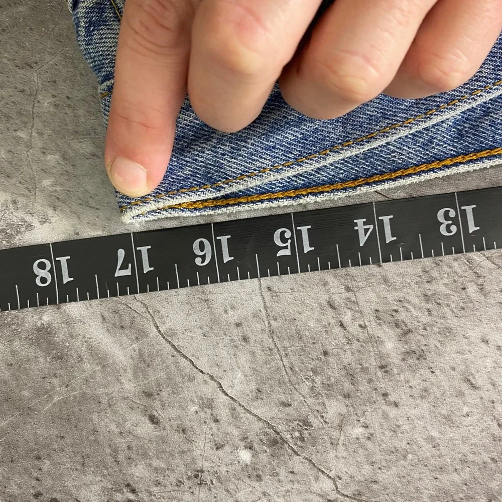 Levi's 550 Vintage Relaxed‎ Fit Jeans Distressed Fringe Blue Denim Men's W34 L32